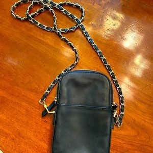 Mark and Graham Black Leather Crossbody